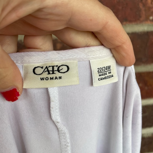 Cato Woman Plus Size Batwing Sleeve Sequin Neck Flowy Blouse Size 22/24W - Picture 10 of 12